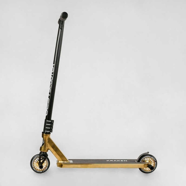 Самокат трюковий KR-93091 Best Scooter (4) Kraken HIC-система, ПЕГИ, алюмінієвий диск та дека, АНОДОВАНИЙ, колеса PU 110 мм, ширина керма 58 см
