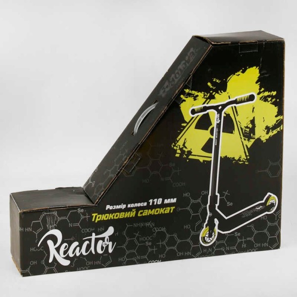 Самокат трюковий RC-22211 Best Scooter (4) Reactor HIC-система, ПЕГИ, алюмінієвий диск та дека, колеса PU, d=110 мм, ширина керма 55 см