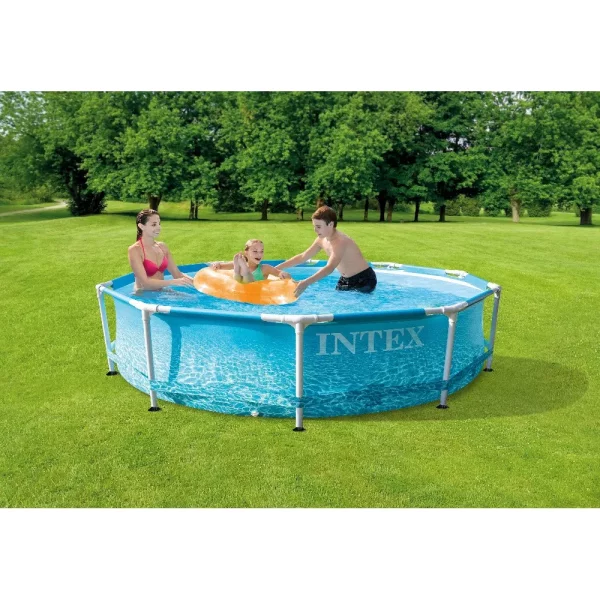 Басейн каркасний Intex 28206NP Metal Frame 305×76 см "Beachside", обʼєм 4485 л