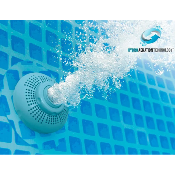 Intex Басейн 26166 NP об'єм:12430л, фільтр+насос, розмір:457х107см (3785л/год, драбина, тент, підстилка)