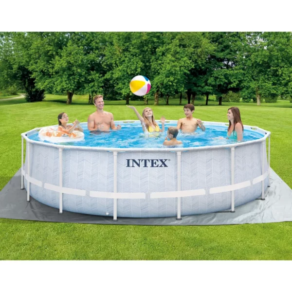 Intex Басейн каркасний 26746 488х122см (5 678 л/год, драбина, тент, підстилка), об'єм - 19156 л