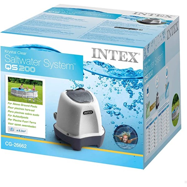 Хлоргенератор Intex 26662 Krystal Clear Saltwater System для басейнів об`ємом води до 8327л, продуктивність 2г/год