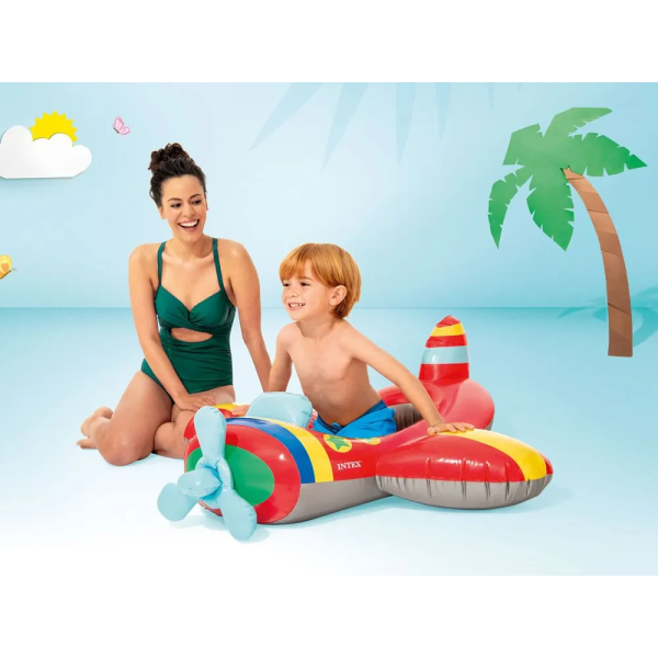 Лодка детская надувная INTEX 59380NP Самолет Pool Cruisers, от 3-6 лет