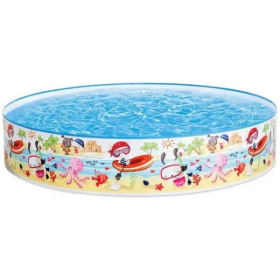 Басейн Intex 56451 "Веселий пляж" 152×25 см, обʼєм 443 л