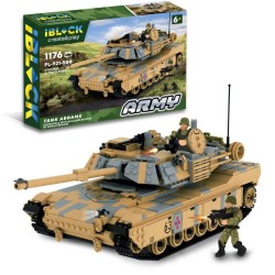 Конструктор IBLOCK Армия, Танк M1 Abrams, 1176 деталей, 2 фигурки PL-921-504