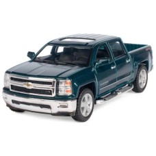 Машинка металева Kinsmart 1:46 2014 Chevrolet Silverado інерційна, двері та багажник відчиняються KT5381W / Зелений