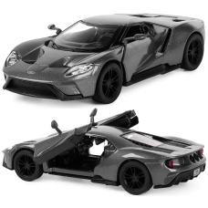 Машинка металева Kinsmart 1:38 2017 Ford GT інерційна, двері відчиняються KT5391W / Сріблястий