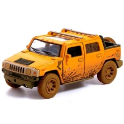 Модель машини Kinsmart 1:40 "HUMMER H2 SUT (Muddy)" інерція KT5097WY / Жовта