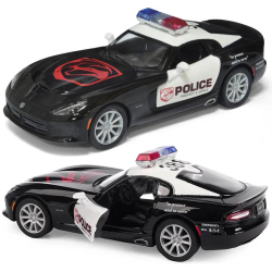 Металлическая машинка Kinsmart 1:36 2013 SRT Dodge Viper GTS инерционная, двери открываются / Полиция KT5363WP