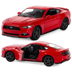 Масштабная модель Ford Mustang GT 2015 Kinsmart 1:38, инерционный механизм, KT5386W Красная