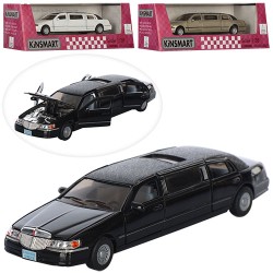 Модель автомобіля 1999 Lincoln Town Car Stretch Limousine від Kinsmart KT7001W (колір Білий)