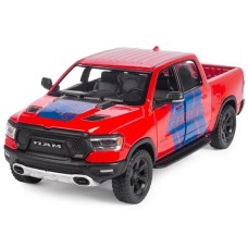 Машинка металлическая Kinsmart 1:46 Dodge RAM 1500 Livery Edition 2019 (инерционная, двери открываются, красная KT5413WF)