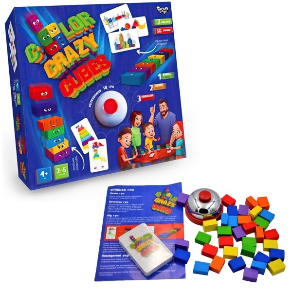 Развивающая настольная игра Color Crazy Cubes CCC-02-01U