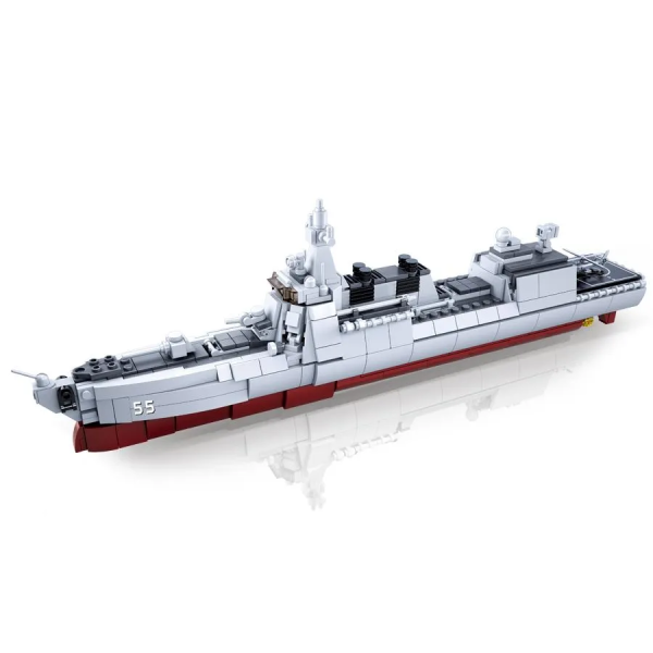 Конструктор SLUBAN M38-B0700 Военный Корабль Миноносец 618 деталей
