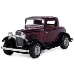 Машинка KT 5332 W метал 1932 Ford 3-Window Coupe Колір бордовий