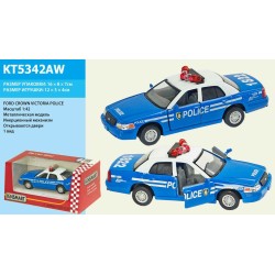 Машина метал "KINSMART" KT5342AW (24) "FORD CROWN VICTORIA POLICE", в коробці 16 * 8 * 7, 5см