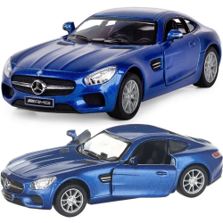 Машинка металлическая Kinsmart 1:36 Mercedes-AMG GT инерционная, двери открываются KT5388W / Синий