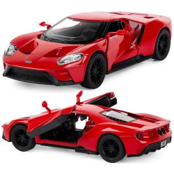 Машинка металева Kinsmart 1:38 2017 Ford GT інерційна, двері відчиняються KT5391W / Червоний