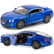 Машинка металева Kinsmart 1:38 Bentley Continental GT 2012 (інерційна, двері відчиняються, синя KT5369W)