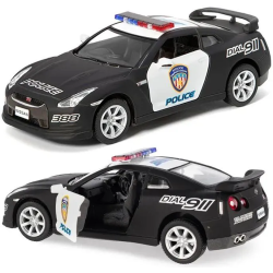 Машинка металева Kinsmart 1:36 2009 Nissan GT-R R35 Police KT5340WP