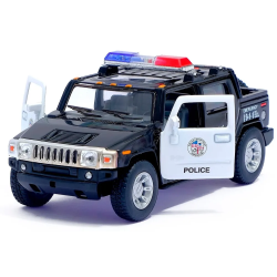 Металева інерційна машинка Kinsmart 1:40 Hummer H2 SUT Поліція (2005) KT5097WP