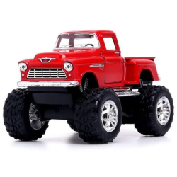 Машинка металлическая инерционная Kinsmart 1:32 1955 Chevy Stepside Pick-up Off Road KT5330WB / Красный