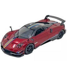 Машинка металлическая Kinsmart 1:38 2016 Pagani Huayra BC инерционная, дверь открывается KT5400WF / Красный с принтом