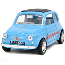 Машинка металева Kinsmart 1:24 Fiat 500 1957 інерційна, двері відчиняються, світло-блакитна, KT5004W