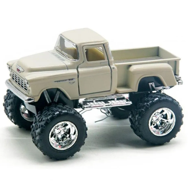 Машинка металева інерційна Kinsmart 1:32 1955 Chevy Stepside Pick-up Off Road KT5330WB / Бежевий