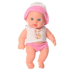 Лялька пупс Крихітка Малятко 20см 205-N Рожевий принт
