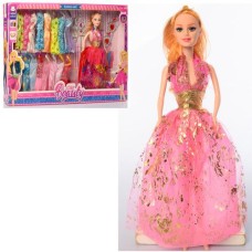 Лялька з нарядом 5088A1 сукні 18 шт, прикраси, мікс видів, у кор-ці 50-32,5-6 см