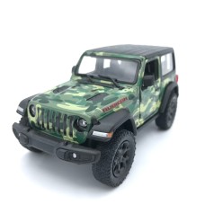 Машинка металева інерційна Kinsmart 1:34 Jeep Wrangler Camo (Hard Top) 2018 KT5420WB / Зелений камуфляж