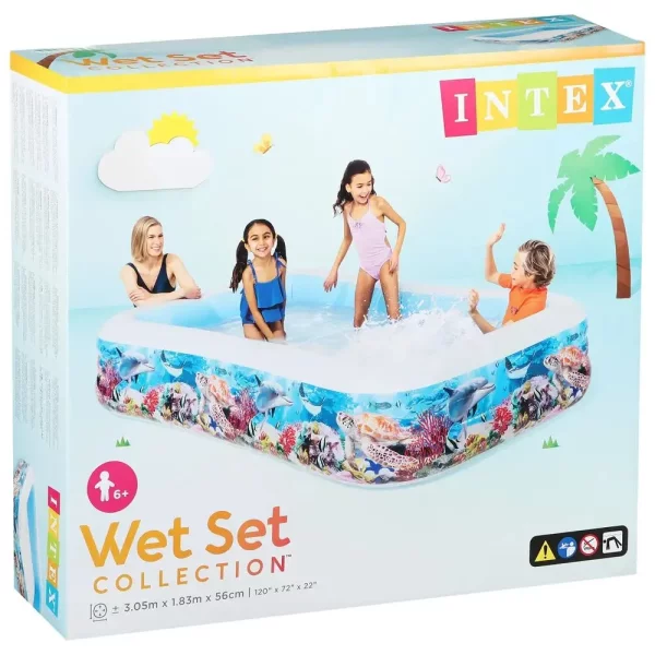 Басейн сімейний Intex 58485NP Тропічні рифи 305х183х56см  999 л. 6+