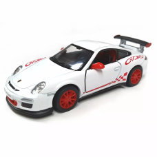 Коллекционная машинка Kinsmart Porsche 911 GT3 RS 2010, 1:36, инерционная модель KT5352W (Белый)