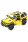 Машинка металлическая Kinsmart 1:34 2018 Jeep Wrangler KT5412WA инерционная, дверь открывается / Желтый с открытым верхом