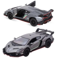 Машинка металлическая Kinsmart 1:36 Lamborghini Veneno KT5367W (СЕРЫЙ)