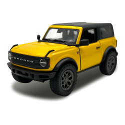 Машинка металлическая Kinsmart 1:34 2022 Ford Bronco (Hard Top) KT5438WB инерционная, двери открываются/цвет Желтый