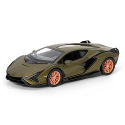 Машинка металлическая Kinsmart 1:40 2018 Lamborghini Sian FKP 37 KT5431W инерционная, двери открываются / Темно-зеленый