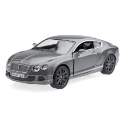 Машинка металлическая Kinsmart 1:38 Bentley Continental GT 2012 (инерционная, двери открываются, серая KT5369W)