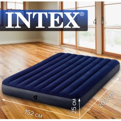 Матрац надувний Intex Classic Downy Airbed Fiber-Tech, 64759, 152 х 203 х 25 см