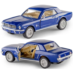 Машинка металева Kinsmart 1:36 Ford Mustang інерційна, двері відчиняються KT5351W / Синій