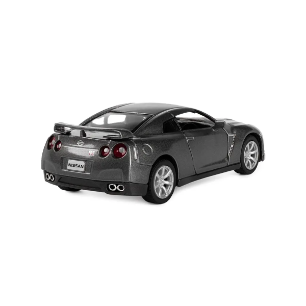 Машинка металева Kinsmart 1:36 2009 Nissan GT-R R35 інерційна, двері відчиняються KT5340W/ Темно Сірий