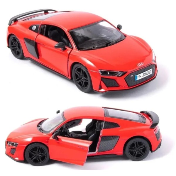 Металлическая машинка Kinsmart 1:36 2020 Audi R8 Coupe, инерционная, Красная, KT5422W