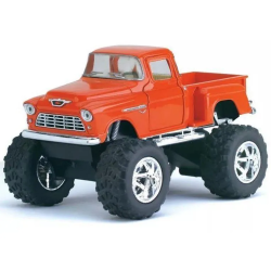 Машинка металева інерційна Kinsmart 1:32 1955 Chevy Stepside Pick-up Off Road KT5330WB / Помаранчевий