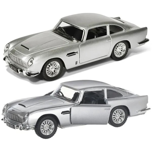 Машинка металлическая Kinsmart 1:38 Aston Martin DB5 KT5406W инерционная, двери открываются / Серебристый