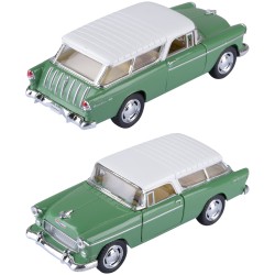 Машинка металлическая Kinsmart 1:40 1955 Chevy Nomad KT5331W инерция / Зелено-белый