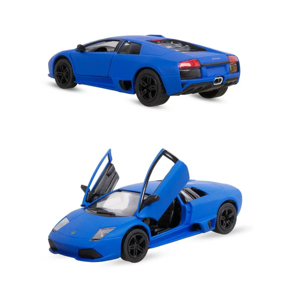 Металлическая машинка Kinsmart 1:36 Matte Lamborghini Murcielago LP640, инерционная, СИНЯЯ, KT5370W