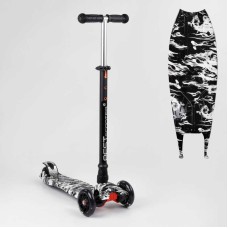 Самокат A 25771 /779-1512 "Best Scooter" 4 колеса PU, СВІТЛО, трубка керма алюмінієва, d передніх коліс = 12 см, d задніх коліс = 8 см, в коробці