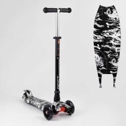 Самокат A 25771 /779-1512 "Best Scooter" 4 колеса PU, СВІТЛО, трубка керма алюмінієва, d передніх коліс = 12 см, d задніх коліс = 8 см, в коробці