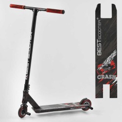 Самокат трюковий 67839 Best Scooter (4) "CRASH" HIC-система, ПЕГИ, алюмінієвий диск і дека, колеса 110 мм PU, ширина керма - 57 см, в коробці